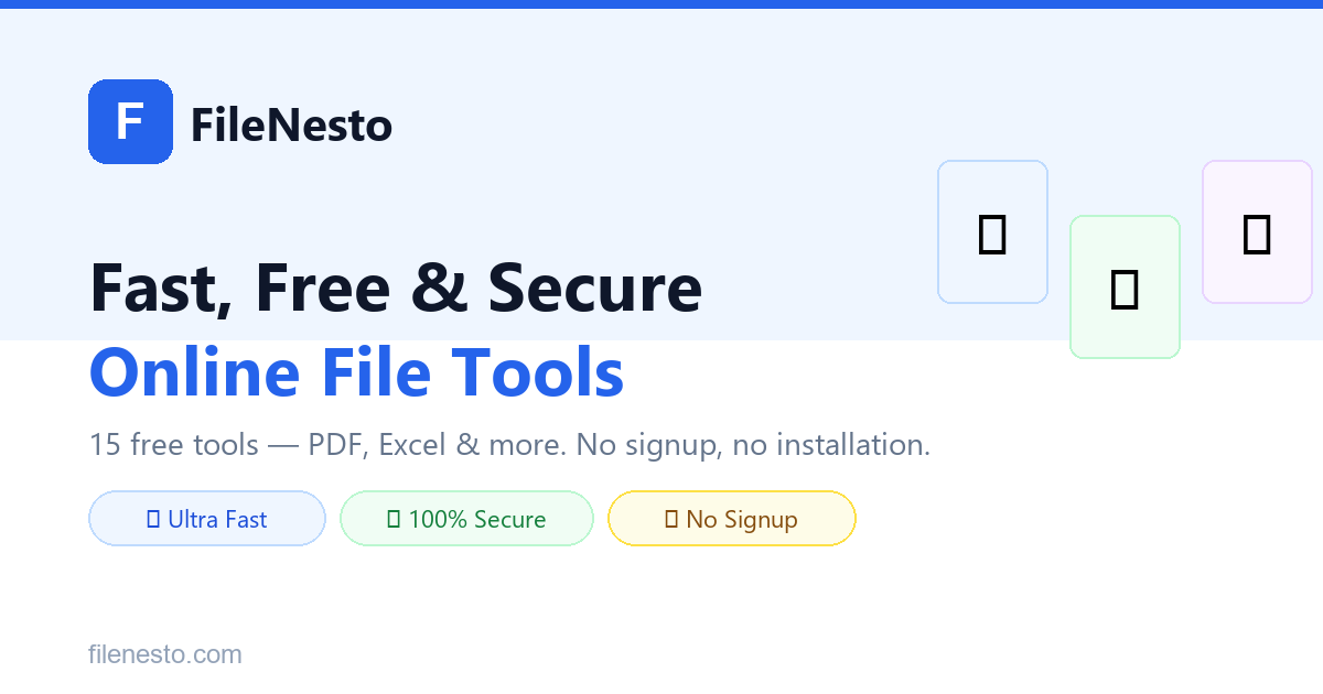 Flenes FileNesto — Fast, Free & Secure Online File Tools